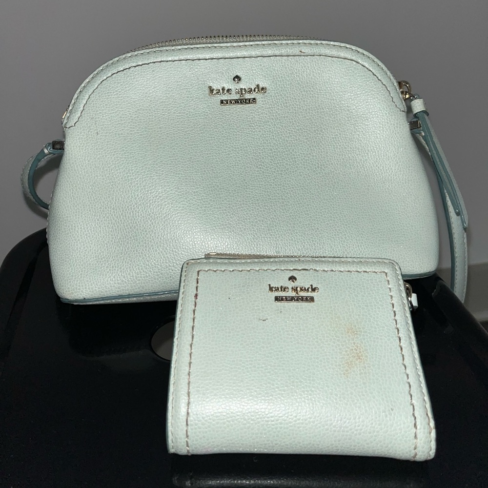 Mint Kate Spade Crossbody Bag & Matching Wallet